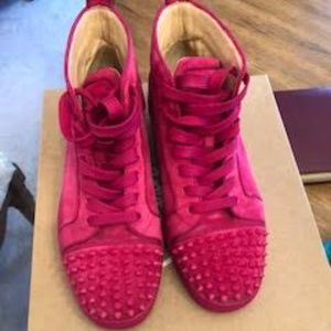 Christian Louboutin Pink 1/2 Spikes Shoes Mens EU 41